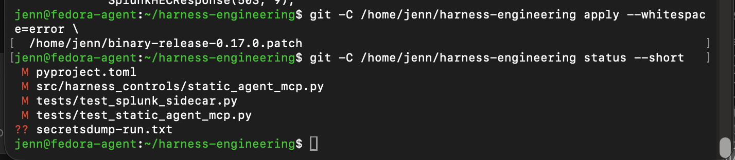 Terminal review and application of the version 0.17.0 release patch