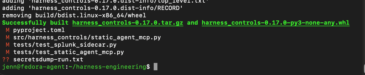 Successful build output for the version 0.17.0 release files