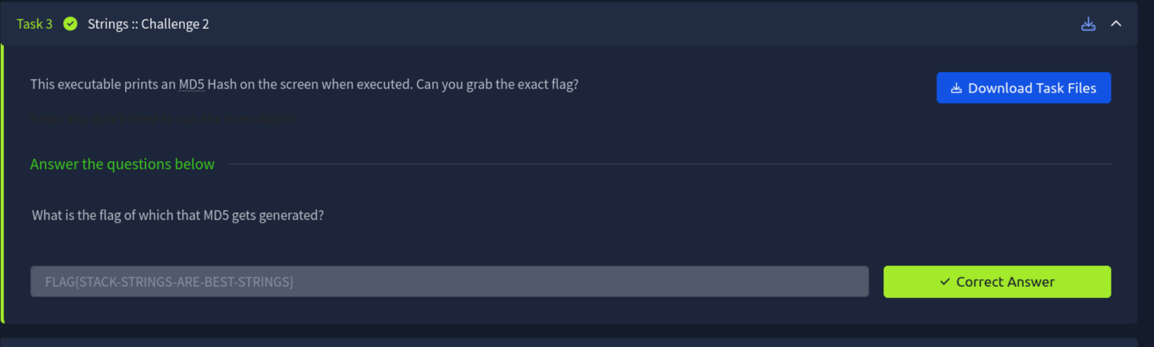 TryHackMe accepting the Challenge 2 flag